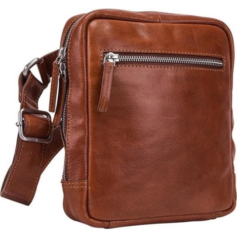 Leonhard Heyden Cambridge crossbody S 8 inch - Cognac