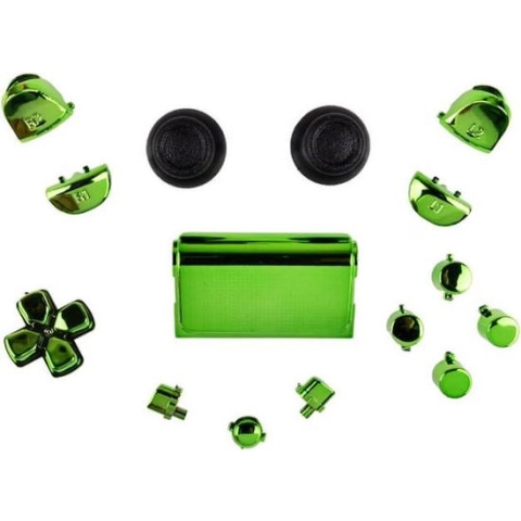 | PS4 controller chrome button replacement set groen