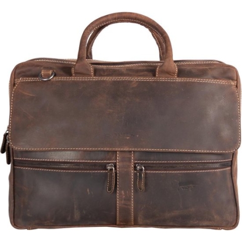 Bruine Laptoptas Leer – 17 Inch – Heren Laptoptas Donkerbruin – Dames Laptoptas Donkerbruin