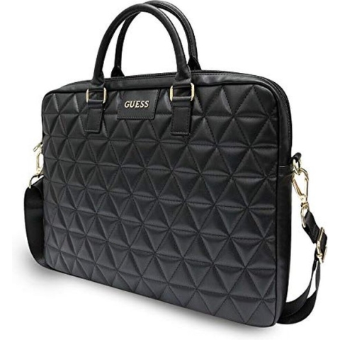 Guess Quilted Bag Geschikt voor Notebook 15 Zwart