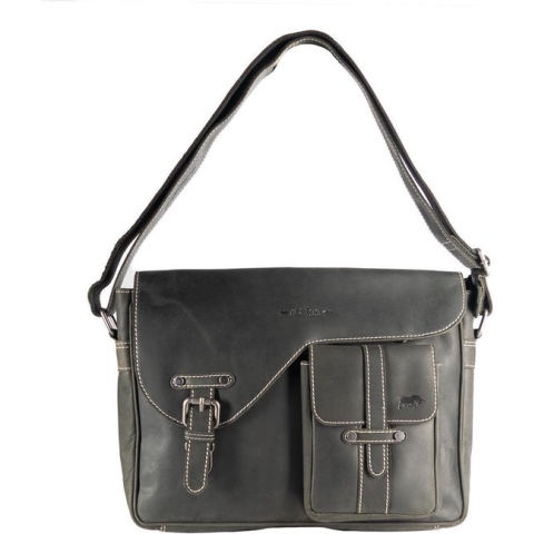 Zwarte Schoudertas Dames  – Zwarte Schoudertas Heren - Messenger Bag Leer – Postman Bag Leer