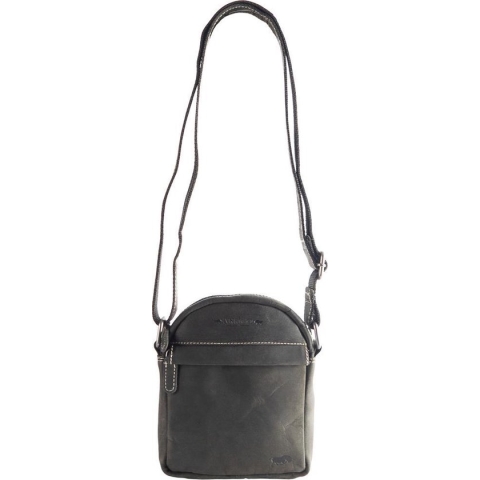 Arrigo Schoudertas Heren Dames Crossbody Schoudertasje Leer Zwart
