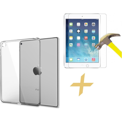 iCall - Apple iPad Mini (2019) / Mini 4 Hoes + Screenprotector - Transparant TPU Siliconen Case