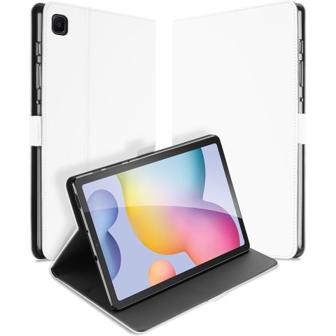 Bookcase Samsung Galaxy Tab S6 Lite Hoesje Wit met Standaardfunctie