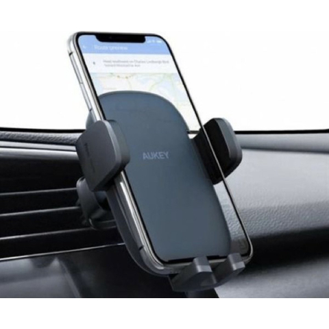Aukey - Navi Series Ventilatierooster Telefoonhouder Auto Universeel - Zwart