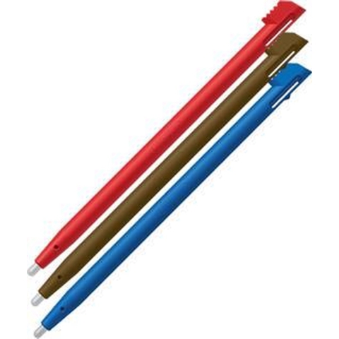 3x Stylus pen geschikt voor Nintendo 2DS - Zwart - Rood - Blauw