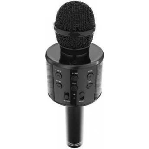 Draadloze karaoke microfoon met bluetooth en ingebouwde speaker - Zwart - inclusief oplader