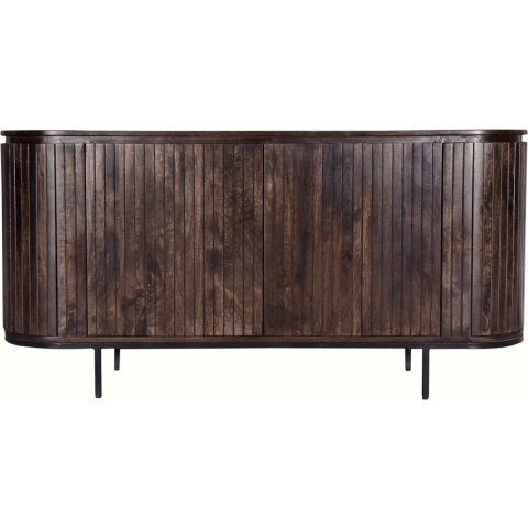 Livingfurn - Dressoir Noor Walnut 170cm - Mangohout / Gecoat Staal