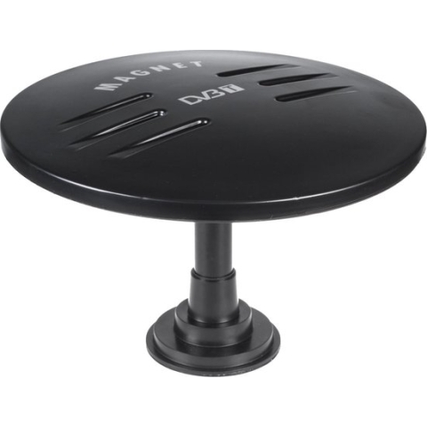 Omnidirectionele actieve satelliet Antenne DVB-T2 HEVC Maclean MCTV-945 12 / 24V magnetisch