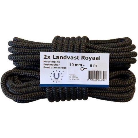 U-Rope  Landvast Royaal 10 mm - 6 m zwart 2x