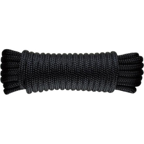 Luxe landvast U-rope 12mmx12m - Zwart