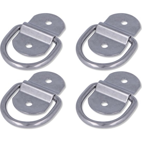 AMIG Oogplaat - 4 stuks - D-Ring Aanlegring - RVS AISI 316 - Groot Sterk Weerbestendig