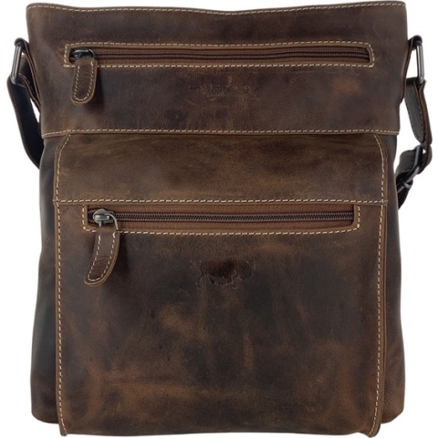 Arrigo Tas • Schoudertas • Crossbody Tas Dames • Leer • Buffelleer • Cognac