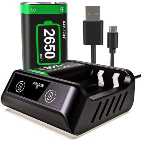 Controller Batterij 2 Stuks + Oplader Accu Set met Oplader geschikt voor Xbox Series X (S) / One (S) Controller - Battery Pack Charger