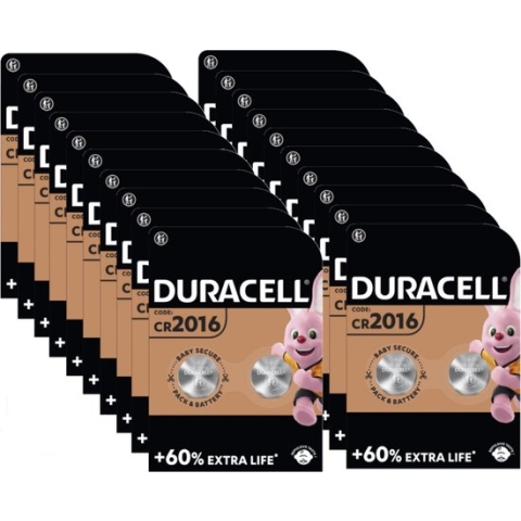 Duracell Batterij Lithium - 3V 2016 - 20 stuks