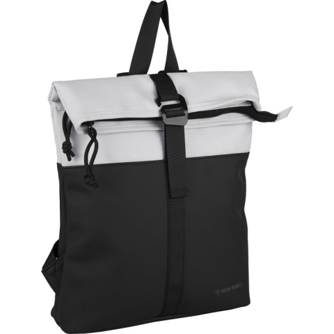 New Rebels Backham Los Angeles Black Grey Mini 7L Rolltop Rugzak Waterafstotend