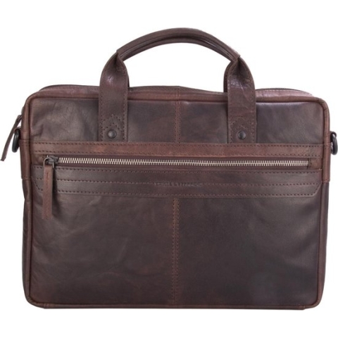 Spikes & Sparrow Mannen Laptoptas / Werktas / Aktetas - Briefcase - Bruin -