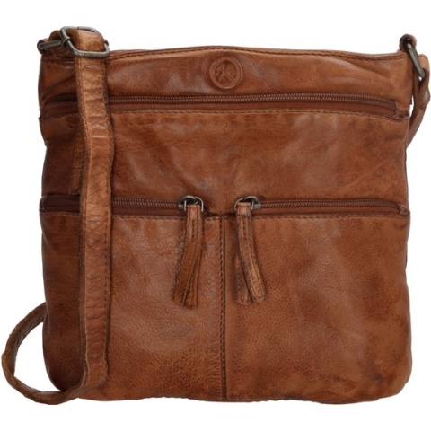 Hide & Stitches Paint Rock Schoudertas - Cognac