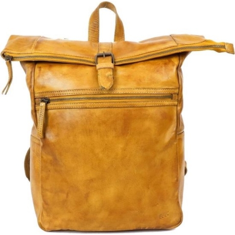 Bear Design Rick Rolltop Laptop Rugzak / Rugtas - 13 inch - Okergeel