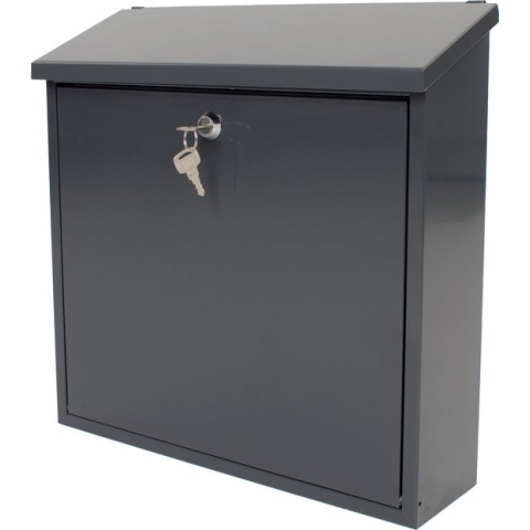 V-part - Wandbrievenbus Malagan - Galvanized steel Powder Coated - antraciet
