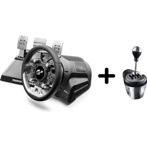 Thrustmaster T-GT II - Racestuur met 3 Pedalen + TH8A Gaming racestuurshifter - PS5/4 & PC