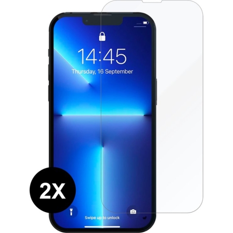 Geschikt voor iPhone 13 / iPhone 13 Pro Screenprotector Tempered Glass - 2 stuks Beschermglas