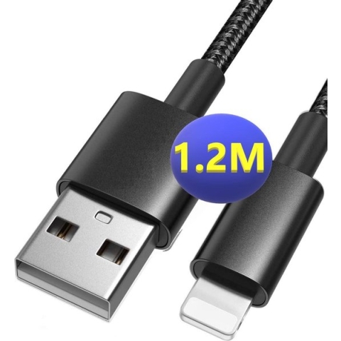 iPhone oplader kabel | 1M | Nylon | Geschikt voor Apple iPhone 6,7,8,X,XS,XR,11,12,Mini,Pro Max- iPhone kabel - iPhone oplaadkabel - iPhone snoertje - iPhone lader
