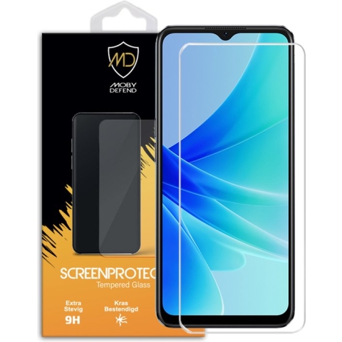 Oppo A57 - A57s - A77 Screenprotector - MobyDefend Case-Friendly Gehard Glas Screensaver - Screen Protector - Glasplaatje Geschikt Voor Oppo A57 - A57s - A77