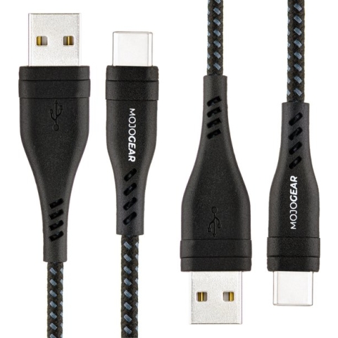 2x MOJOGEAR USB-C naar USB kabel Extra Sterk - 3 meter [DUOPACK]