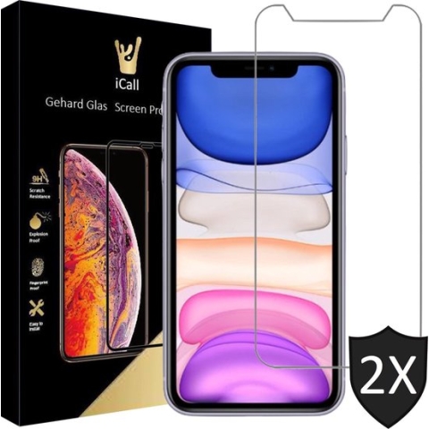 iPhone 11 / XR Screenprotector - Gehard Glas Beschermglas Tempered Glass Screen Protector - 2 Stuks