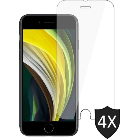 iPhone SE 2020 Screenprotector - iPhone SE 2022 Screenprotector - iPhone 8 Screenprotector - iPhone 7 Screenprotector - Tempered Glass Screen Protector Glas Cover - 4 Stuks