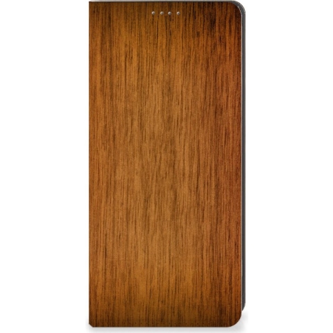 Stand Case OPPO A78 | A58 5G Telefoonhoesje Donker Hout