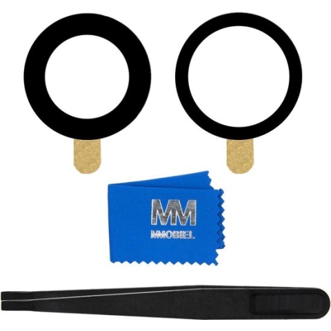 MMOBIEL Glas Lens Back Camera voor iPhone 12 / 12 Mini - Zwart - Incl. Pincet