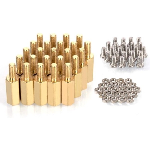 MMOBIEL 24 stuks M2.5 11mm Afstandhouder + 6mm RVS Schroef en Moer