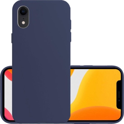 iPhone XR Hoesje Back Cover Siliconen Case Hoes - Donker Blauw