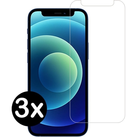 iPhone 12 Mini Screenprotector Glas Tempered Glass Gehard - 3 PACK