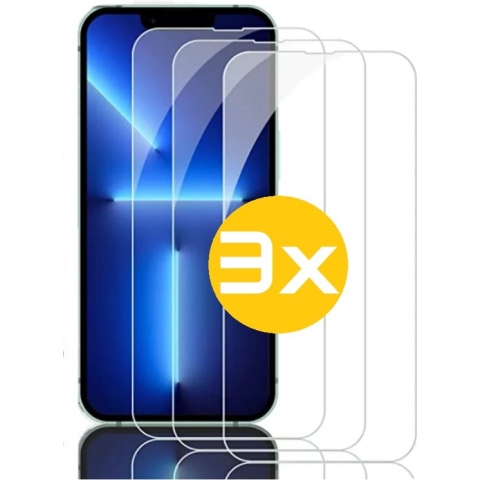 Screenprotector iPhone 13 / 13 Pro | Glasplaat | Tempered Glass | Bescherming Voor iPhone 13 / 13 Pro - 3 Stuks