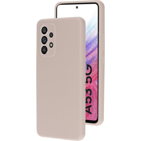 Samsung Galaxy A53 5G Hoesje - Siliconen - Beige Roze - Mobiparts