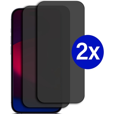 Double pack iPhone 15 Plus Screenprotector - Tempered Glass - Beschermglas - Glas - 2x Screenprotector - Privacy Screenprotector - Screenprotector Kit
