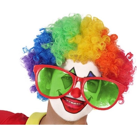 Grote mega clownsbril | rood