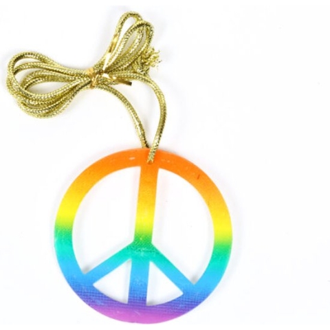 Peace ketting rainbow groot