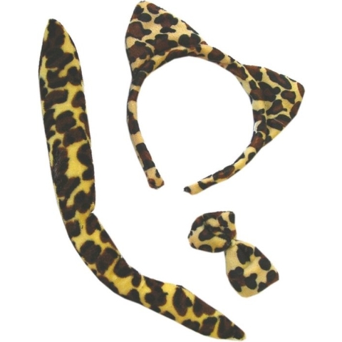 Luipaard verkleed accessoires set