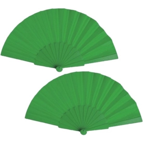 10x stuks spaanse Handwaaier groen 23 cm