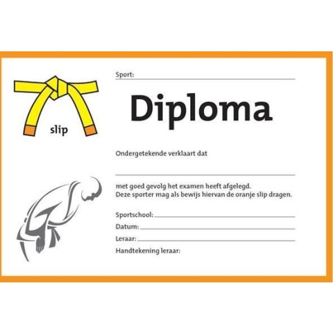 Diploma Geel/Oranje