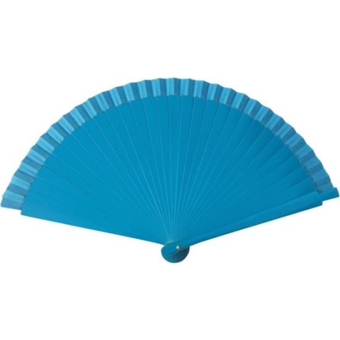 Spaanse flamenco waaier - blauw hout  - bij jurk