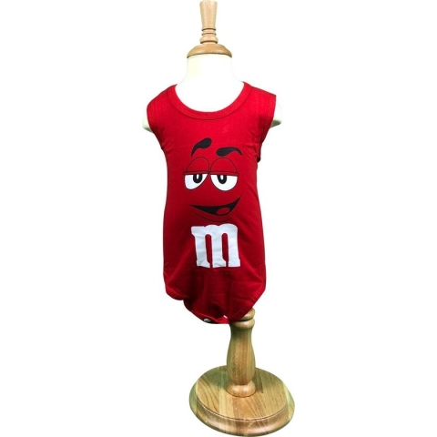 M&M Rood, Babypakje, Snoepgoed, Chocolade, Baby, FIFO Romper