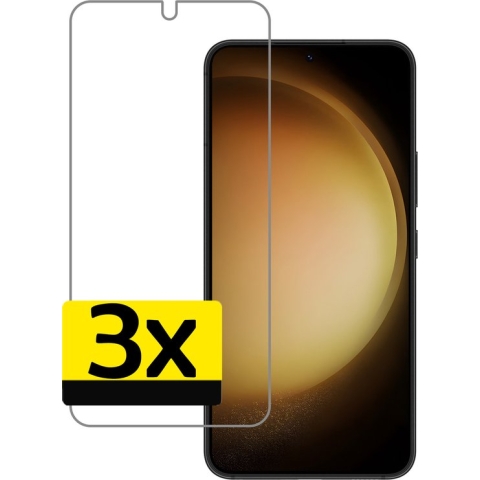 Samsung Galaxy S23 Screenprotector Beschermglas Gehard Glas - Samsung S23 Screen Protector Glas Extra Sterk - 3 Stuks