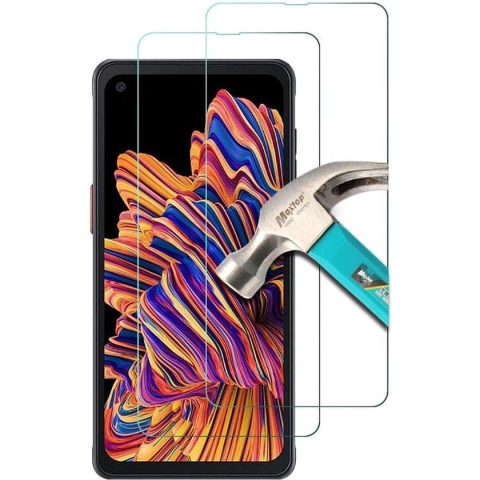 Screenprotector Glas - Tempered Glass Screen Protector Geschikt voor: Samsung Galaxy Xcover Pro - 2x