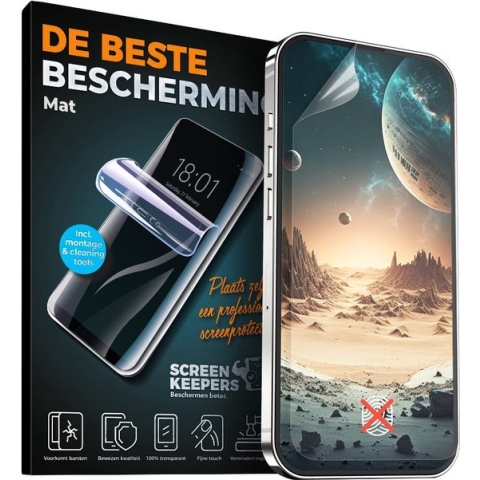 Screenprotector - Matte Screen Protector Geschikt voor Apple iPhone 13 - Schermbeschermer - Screensaver - Premium - Anti Glare - Case Friendly - TPU Bescherm Folie