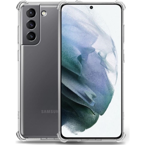 Hoesje geschikt voor Samsung Galaxy S21 FE - Schokbestendig Transparant